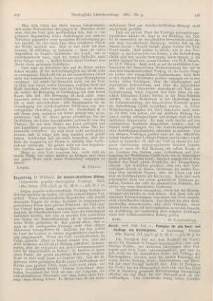 218-219 [Rezension] Holst, Val. v., Predigten für alle Sonn- und Festtage des Kirchenjahres. 2. Sammlung