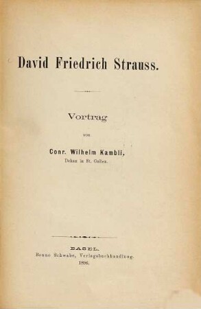 David Friedrich Strauss