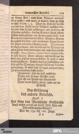 Bey Erklärung des andern Artickels.