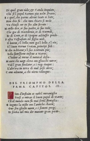 Del Triompho Della Fama Capitol .II.