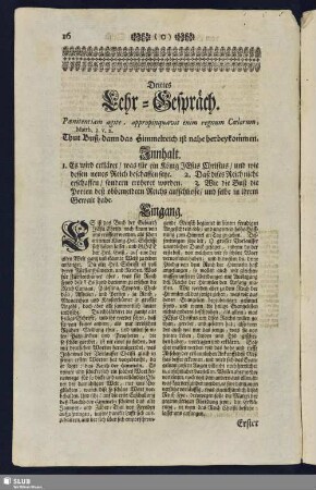 Drittes Lehr-Gespräch