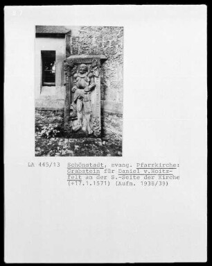 Grabstein für Daniel von Hoitzfeld (Hatzfeld)