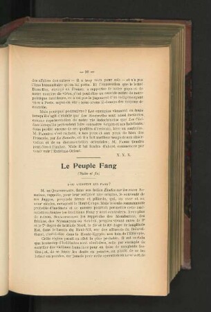 Le Peuple Fang (Suite et Fin).