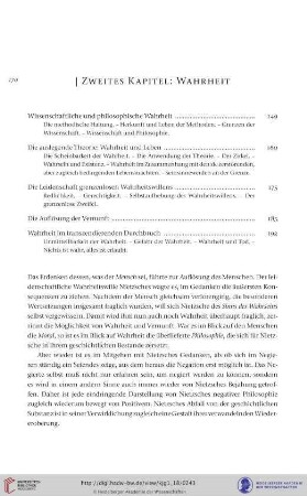 Zweites Kapitel: Wahrheit