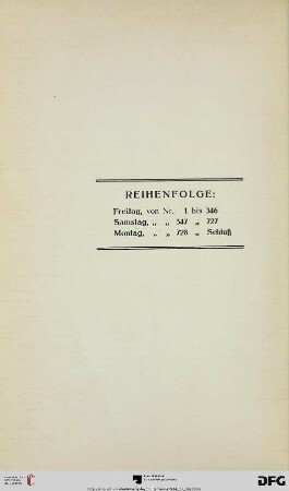 Reihenfolge