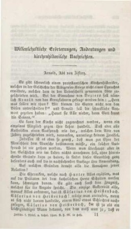 161-218 Wissenschaftliche Erörterungen, Andeutungen und kirchenhistorische Nachrichten