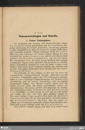 II. Teil - Nutzanwendungen und Behelfe