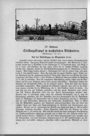 IV. Abschnitt: Stellungskampf in wechselnden Abschnitten.