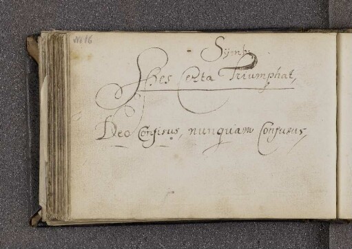 Anonym. – Incipit: Spes certa Triumphat, Deo Confisus, numquam Confusus. – o.O., o.D.