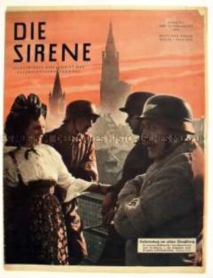 Wochenzeitschrift des Reichsluftschutzbundes "Die Sirene" u.a. über britische Phosphorbrandbomben und deren Bekämfung