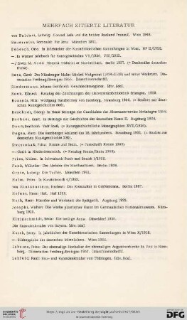 Mehrfach zitierte Literatur