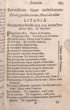 Super maleficatum. Super maleficiatum. Benedictio domus.