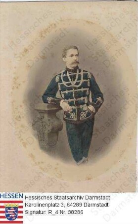 Tiedemann-Brandis, Siegfried v. (1851-1918) / Porträt in Uniform, stehend, Kniestück