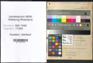 Entnazifizierung Gerhard Aussem , geb. 14.09.1909 (Kaufmaennischer Angestellter)