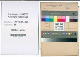 Entnazifizierung Meta Becker , geb. 05.08.1909 (Stenotypistin)