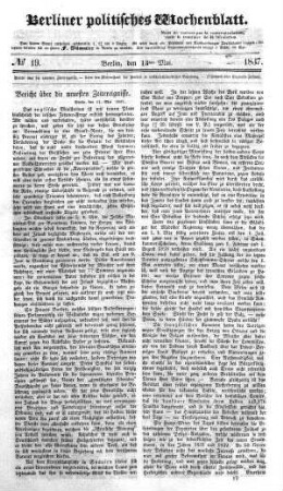 No 19, 13. Mai 1837
