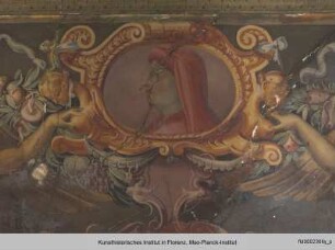 Innendekoration : Medaillons mit Porträts von Donatello und Filippo Brunelleschi