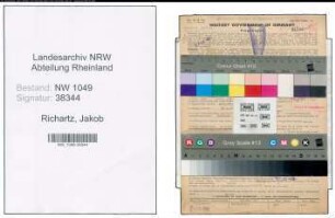Entnazifizierung Jakob Richartz , geb. 01.10.1893 (Spediteur)