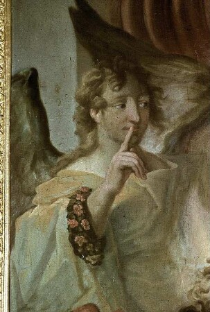 Der heilige Johann Nepomuk vor der Madonna von Altbunzlau