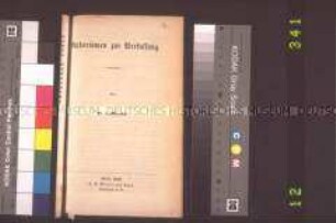 Flugschrift: Aphorismen zur Verfassung; Berlin, 1849. Über das Recht und die Notwendigkeit zum Staatsstreich von W. von Merckel.
