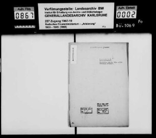 Lindauer, Gertrud in Bruchsal Erwerber: Stadtgemeinde Bruchsal Lagerbuch-Nr. 933 a und 933 d Buchsal