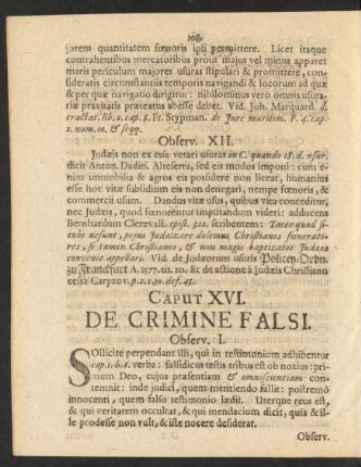 Caput XVI. De Crimine Falsi.