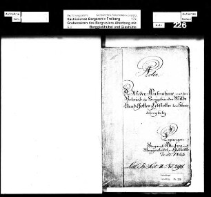 Wiederaufnahme und Betriebsangelegenheiten bei Milde Hand Gottes Erbstolln bei Schmiedeberg