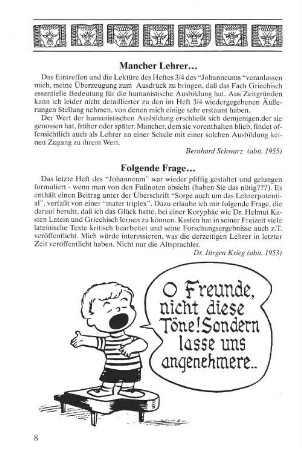Mancher Lehrer...