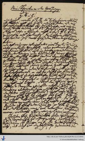 Brief von Franz Karl Grieshaber an Leopold I. (20.02.1843)