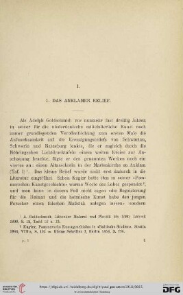 1. Das Anklamer Relief
