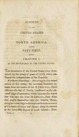 Chapter I. Of The Boundaries Of The United States