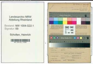 Entnazifizierung Heinrich Scholten , geb. 07.01.1896 (Kaufm.Angestellter)