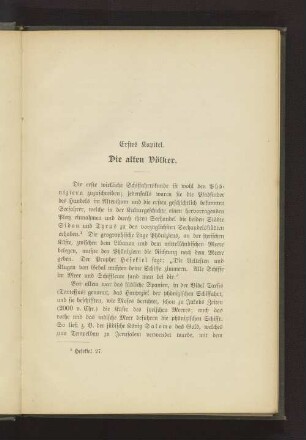 Erstes Kapitel. Die alten Völker.