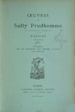 Oeuvres de Sully Prudhomme, I,3