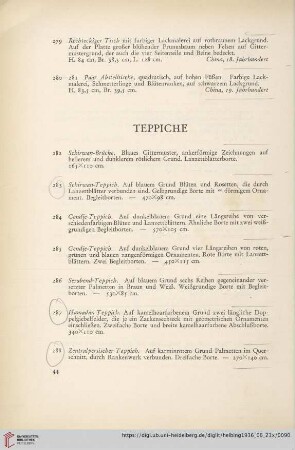 Teppiche (Nr. 282-300)