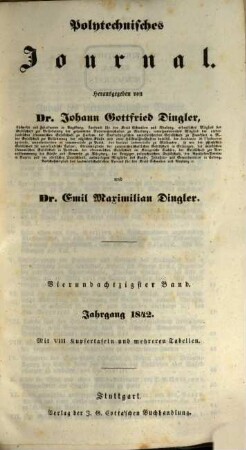 Polytechnisches Journal. 84. 1842