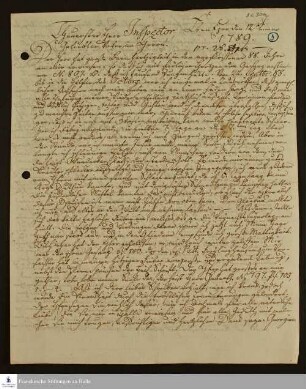 Brief von Johann Ernst Bergmann an Sebastian Andreas Fabricius.