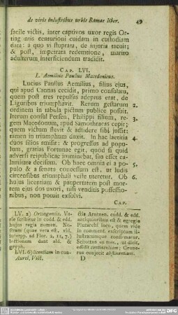 Cap. LVI. L. Aemilius Paullus Macedonicus