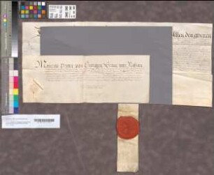 Aanstelling van de Staten-Generaal voor Reinould van Brederode, tot Kapitein over een compagnie voetknechten, 22 December 1614. Perkament met 1 uithangend zegel. Brieven van attache van den Goeverneur en de Gecommitteerde Raden, 23 d. a. v. Perkament met 1 opgedrukt zegel.