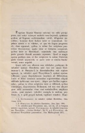 De infinitivi usu Thucydideo : Dissertatio inauguralis