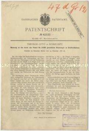 Patentschrift einer Neuerung an den durch das Patent Nr. 14408 geschützten Neuerungen an Drahtseilbahnen, Patent-Nr. 42533