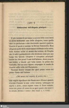 Capo II. Dichiarazione dell´ allegoria principale