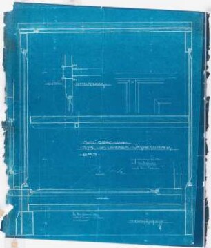 Benediktinerabtei St. Mauritius, Clerf (Clervaux): Unterbau eines Wäscheschrankes, Schnitt 1:1