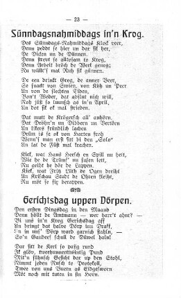 Gerichtsdag uppen Dörpen.