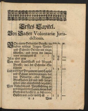 Erstes Capitel. Von Sachen Voluntariae Iurisdictionis