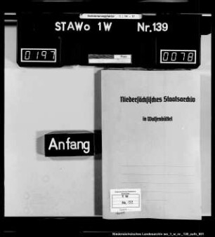 Übersendung des Depositengeldes durch das Friedensgericht des westlichen Stadtkantons Braunschweig und die Auszahlung daraus geforderter Depositen