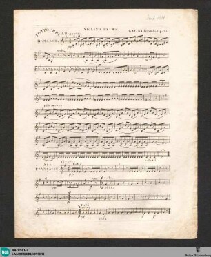 Premier Potpourri pour le Violon avec accompagnement d'Orchestre : Op. 35