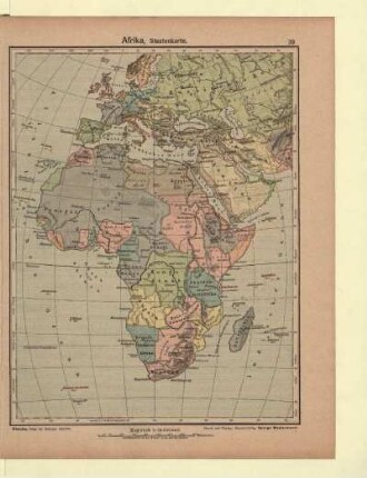 Afrika, Staatenkarte
