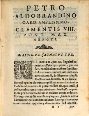 De Romani Aeris Salubritate Comment.