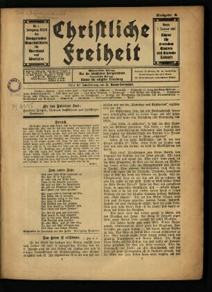 Christliche Freiheit / 33. Jahrgang 1917